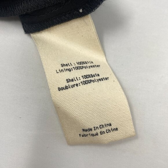 L'AGENCE Diya Black Lace Trim Silk Slip Dress 8 NWT - Picture 10 of 10